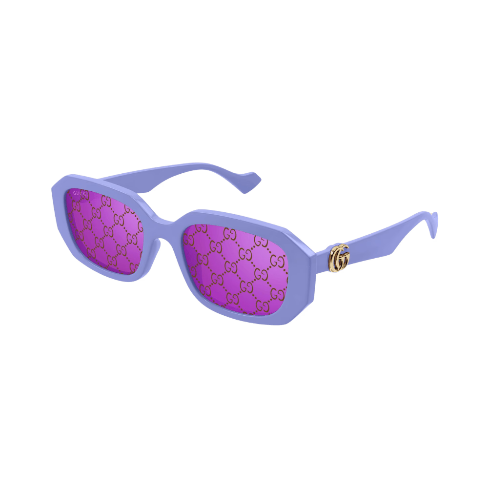Gucci GG1535S Violet Lilac / GG Logo Pink Mirrored Sunglasses product photo 1