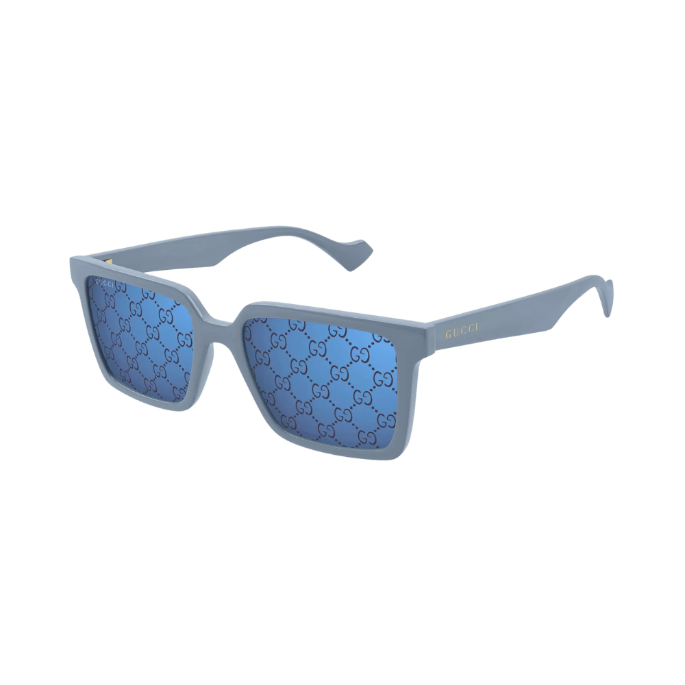 Gucci GG1540S Light Blue / Violet Logo Mirrored Sunglasses product photo 1