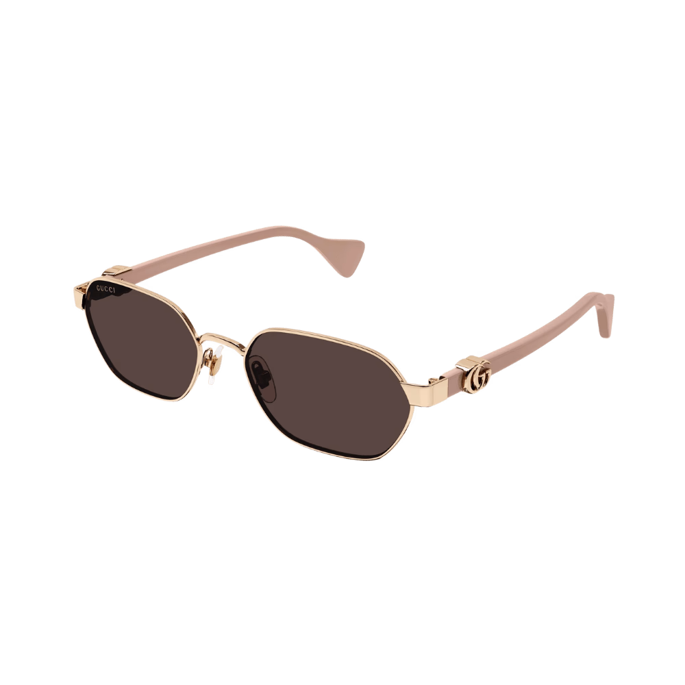 Gucci GG1593S Gold / Pink / Violet Sunglasses product photo 1