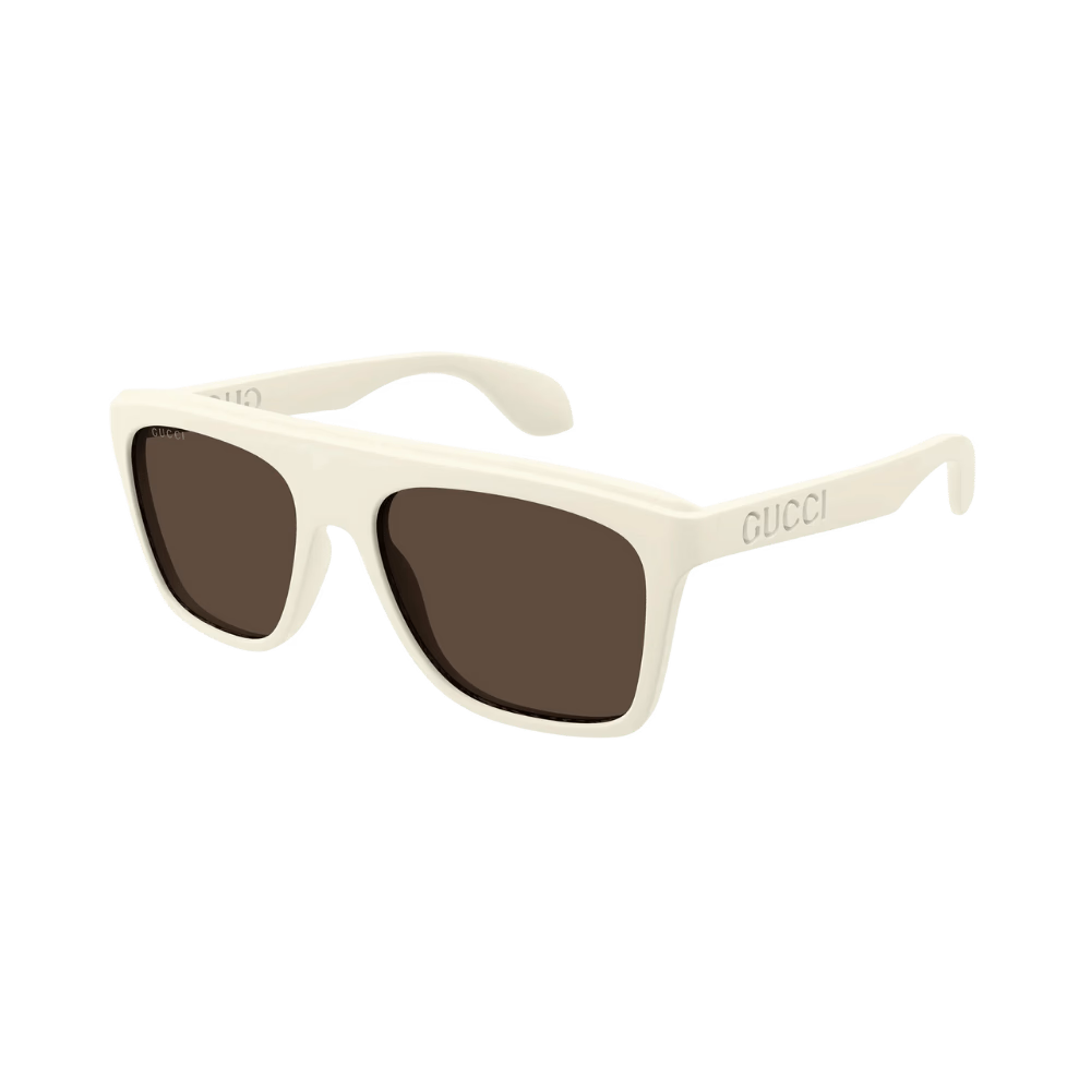 Gucci GG1570S Matte White / Brown Sunglasses product photo 1