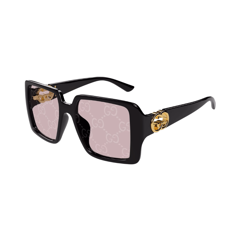 Gucci GG1692S Black / Pink Mirror Logo Sunglasses product photo 1