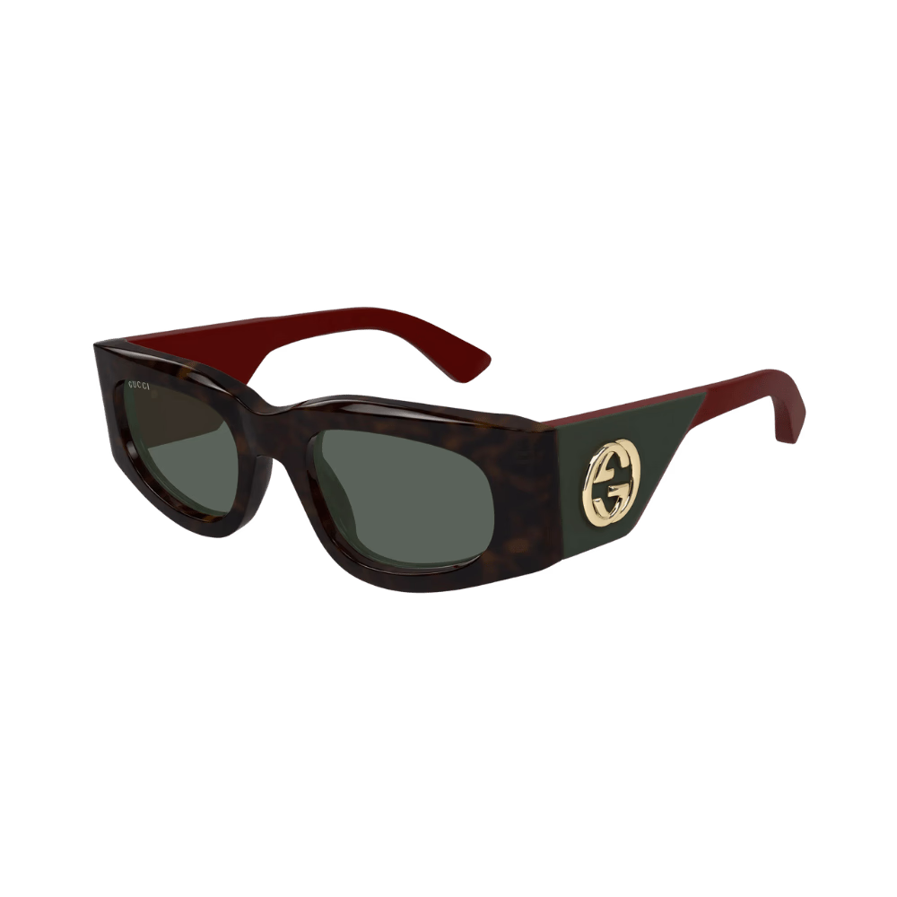 Gucci GG1664S Havana Red / Green Sunglasses product photo 1