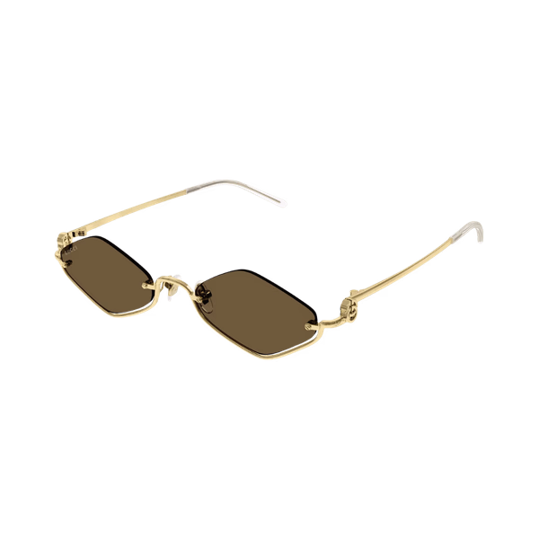 Gucci GG1604S Gold / Brown Sunglasses Gucci GG1604S Gold / Brown Sunglasses