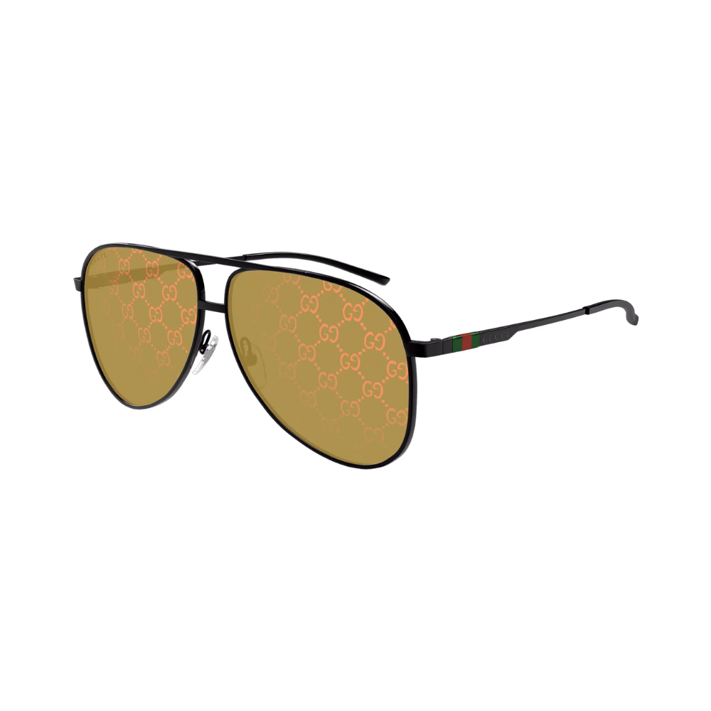 Gucci GG1677S Black / Yellow Mirror Logo Sunglasses product photo 1