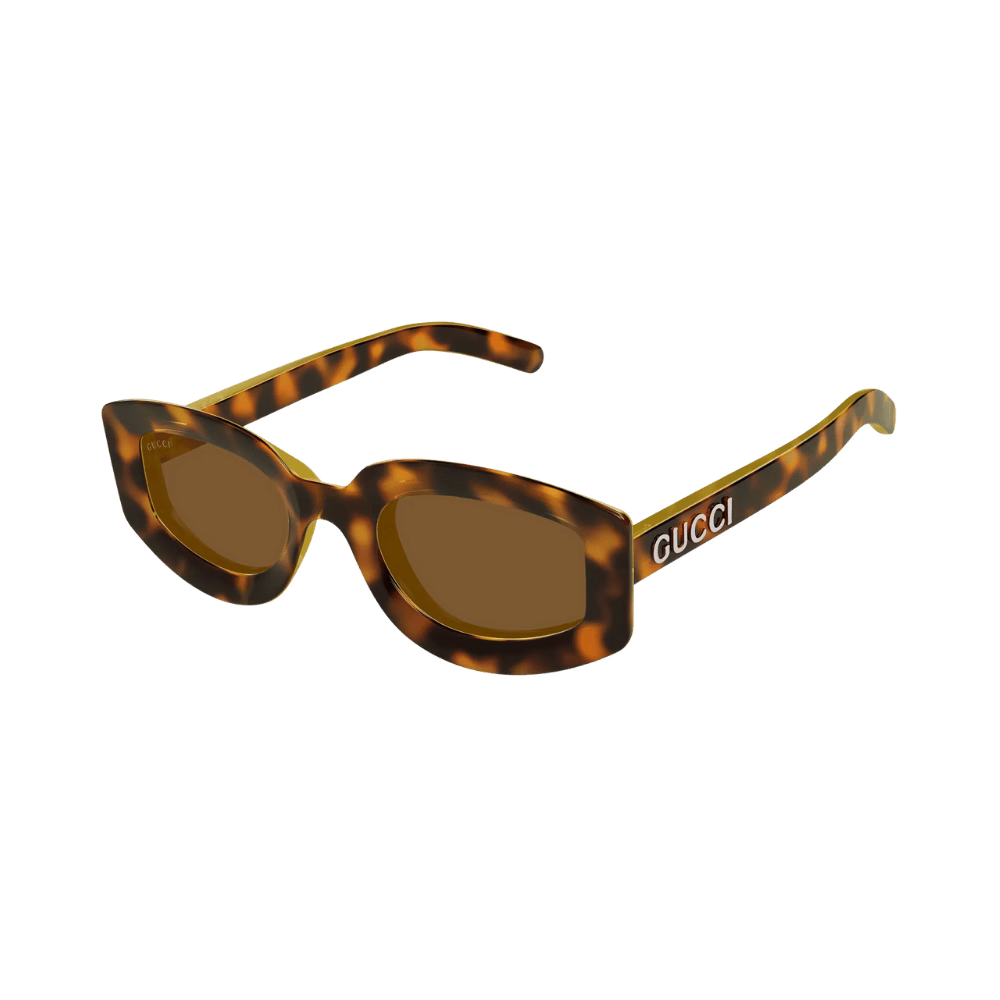 Gucci GG1719S Light Havana with Yellow / Brown Sunglasses product photo 1