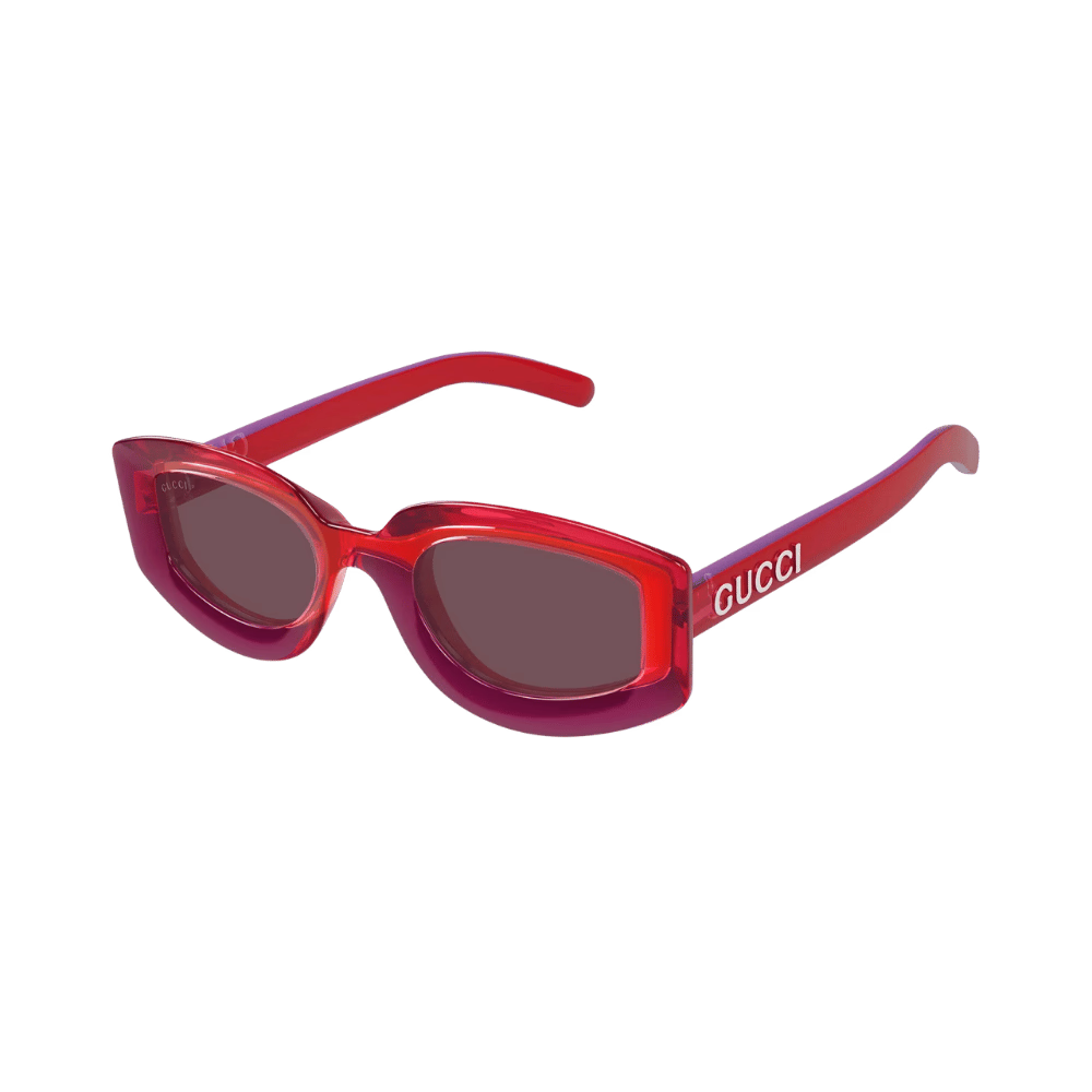Gucci GG1719S Transparent Red / Violet Sunglasses product photo 1