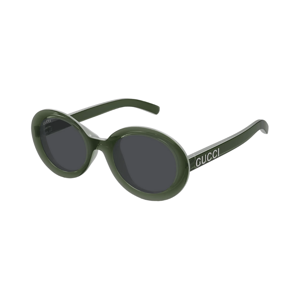 Gucci GG1722SA Transparent Dark Green / Smoke Grey Sunglasses product photo 1