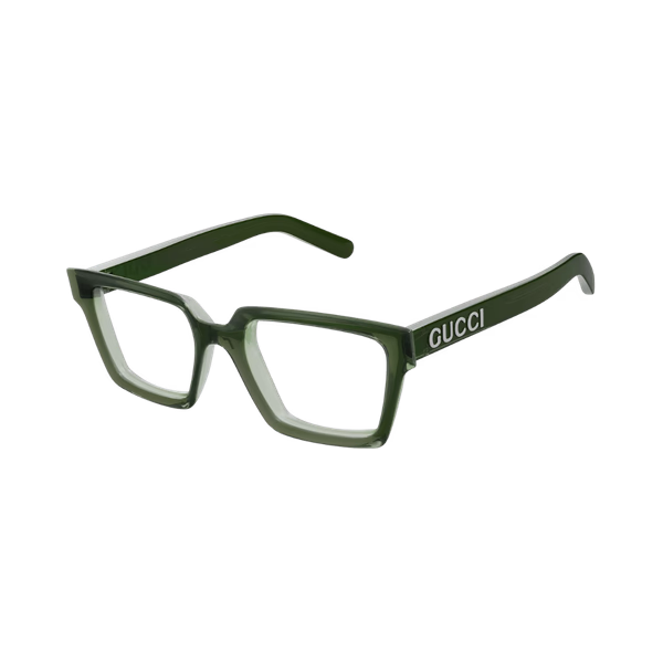 Gucci GG1725O Transparent Dark Green with Light Grey / Demo Eyeglasses Gucci GG1725O Transparent Dark Green with Light Grey / Demo Eyeglasses