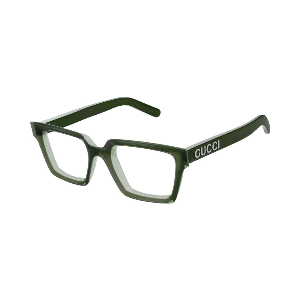 Gucci GG1725O Transparent Dark Green with Light Grey / Demo Eyeglasses product photo 1
