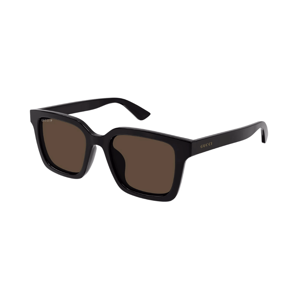 Gucci GG1582SK Shiny Black / Brown Polarized Sunglasses product photo 1