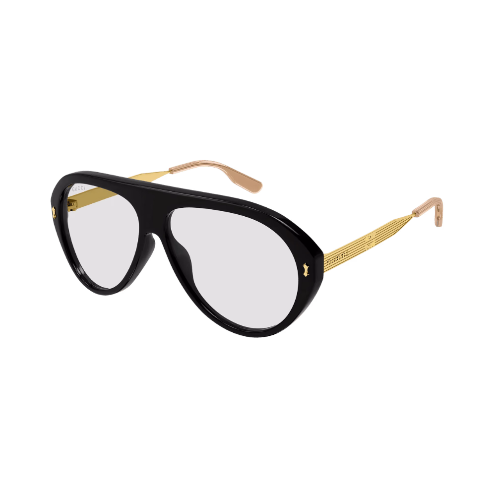 Gucci GG1515S Black / Gold / Transparent Sunglasses product photo 1