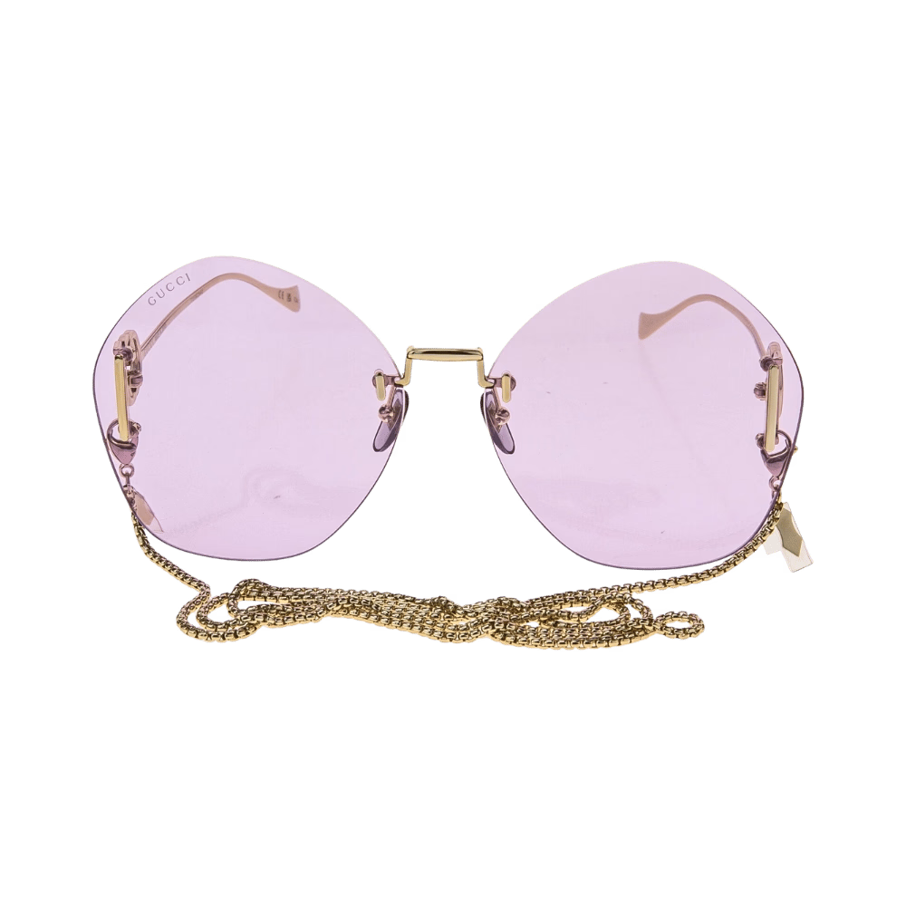 Gucci GG1203S Gold with Detachable Gold Chain / Violet product photo 1