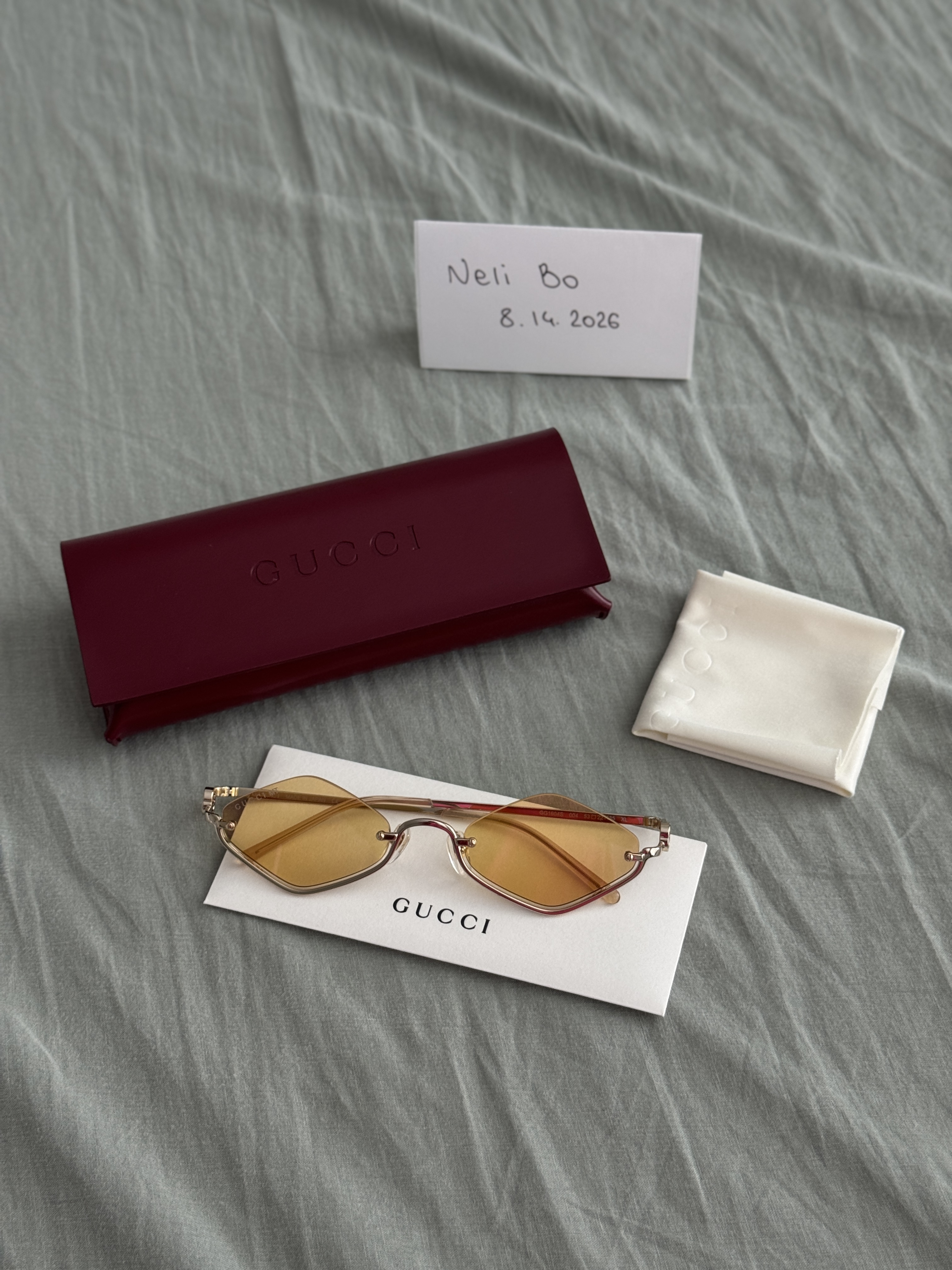 Gucci GG1604S Gold / Rose Mirror to Dark Yellow with GG Pattern product photo 14