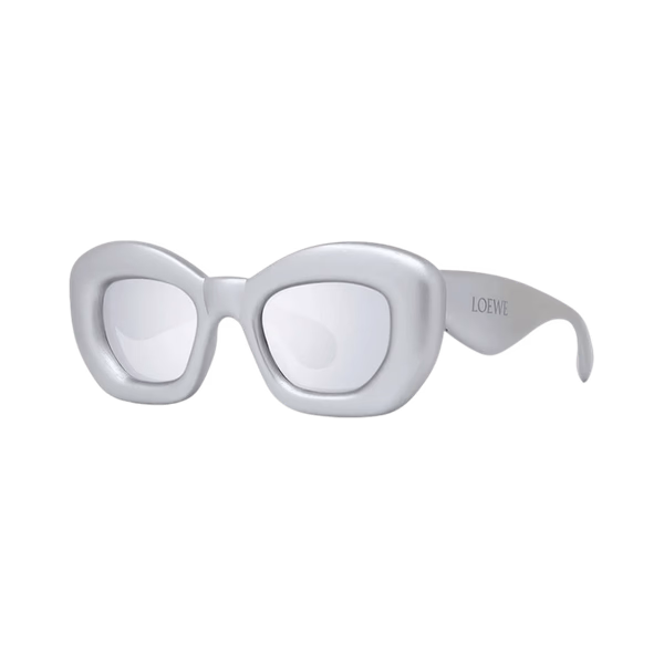 Loewe LW40117I Metallized Silver Grey / Silver Smoke Mirror Sunglasses Loewe LW40117I Metallized Silver Grey / Silver Smoke Mirror Sunglasses