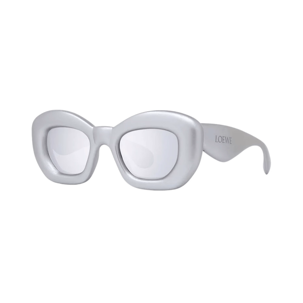 Loewe LW40117I Metallized Silver Grey / Silver Smoke Mirror Sunglasses product photo 1
