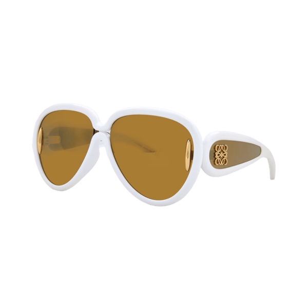 Loewe LW40132I Shiny Ivory White / Brown Gold Mirror Loewe LW40132I Shiny Ivory White / Brown Gold Mirror