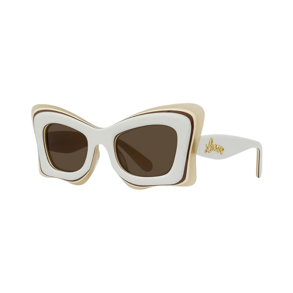 Loewe LW40140U Shiny Ivory / Brown / Brown with Light Mirror Loewe LW40140U Shiny Ivory / Brown / Brown with Light Mirror