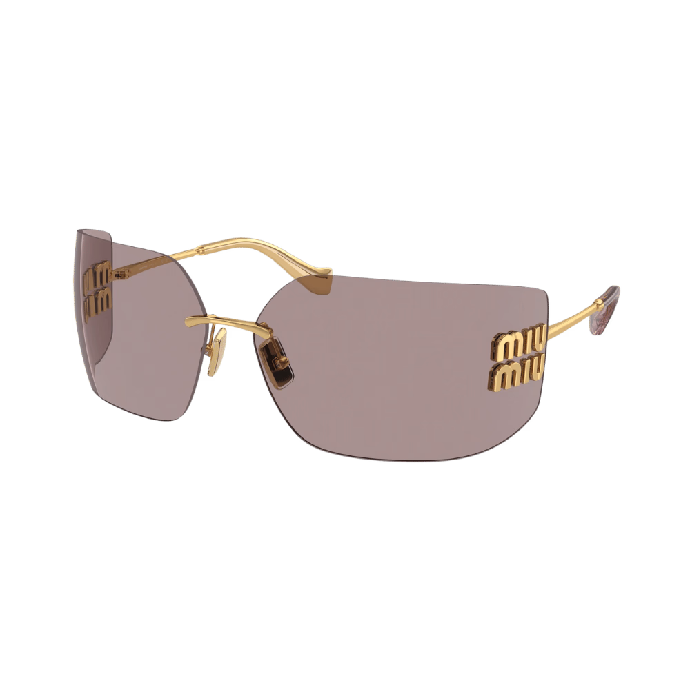 Miu Miu MU54YS Gold / Light Purple Brown Sunglasses product photo 1