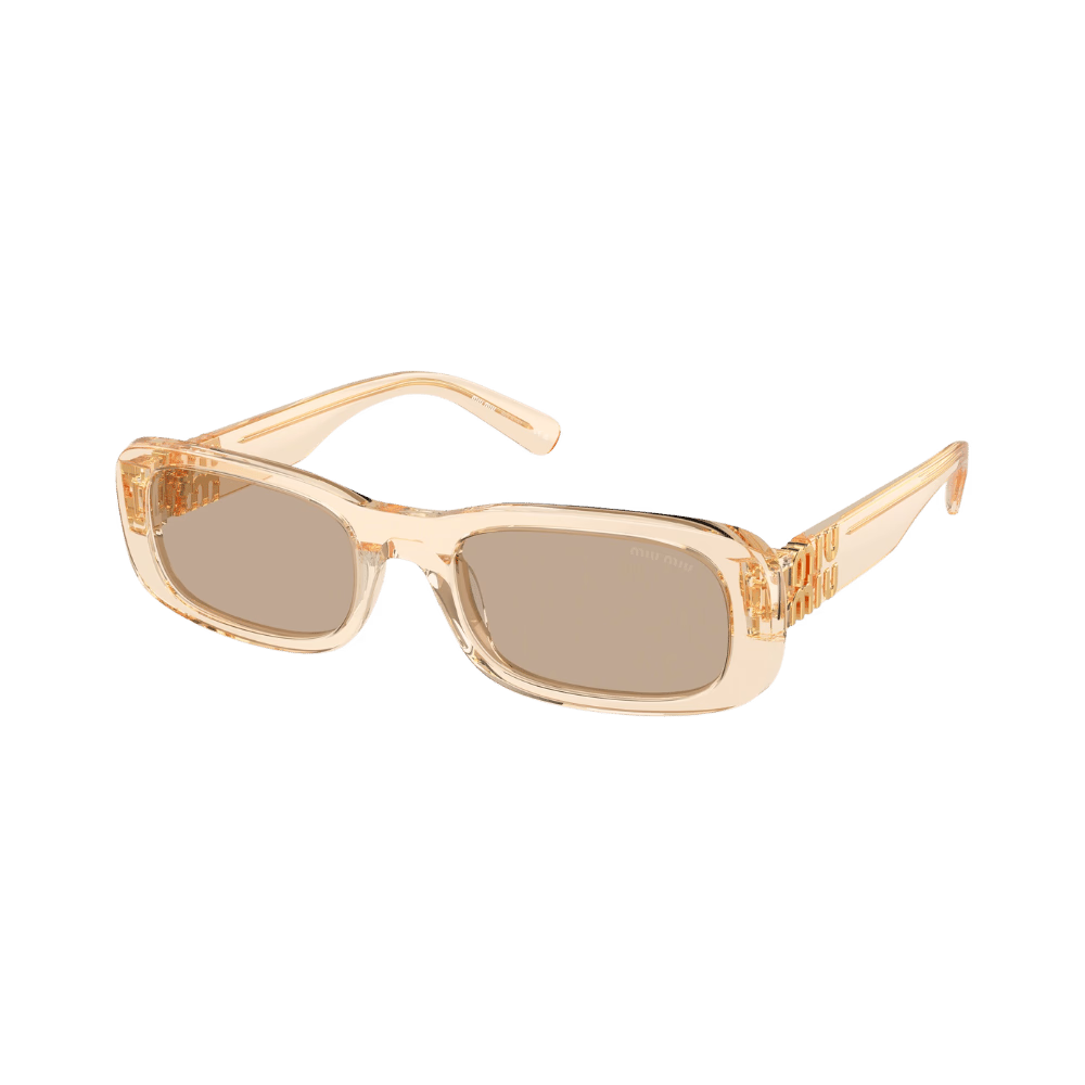 Miu Miu MU08ZS Sand Transparent / Dark Brown Sunglasses product photo 1