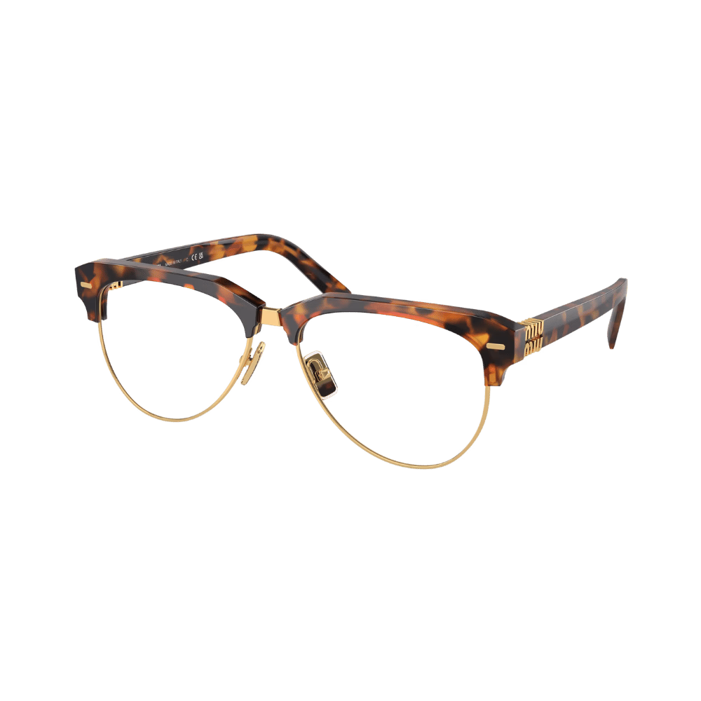 Miu Miu MU09ZS Cork Tortoise / Clear Blue Light Filter Eyeglasses product photo 1