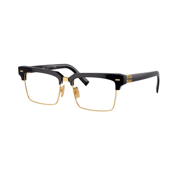 Miu Miu MU10ZS Black / Clear Blue Light Filter Eyeglasses Miu Miu MU10ZS Black / Clear Blue Light Filter Eyeglasses