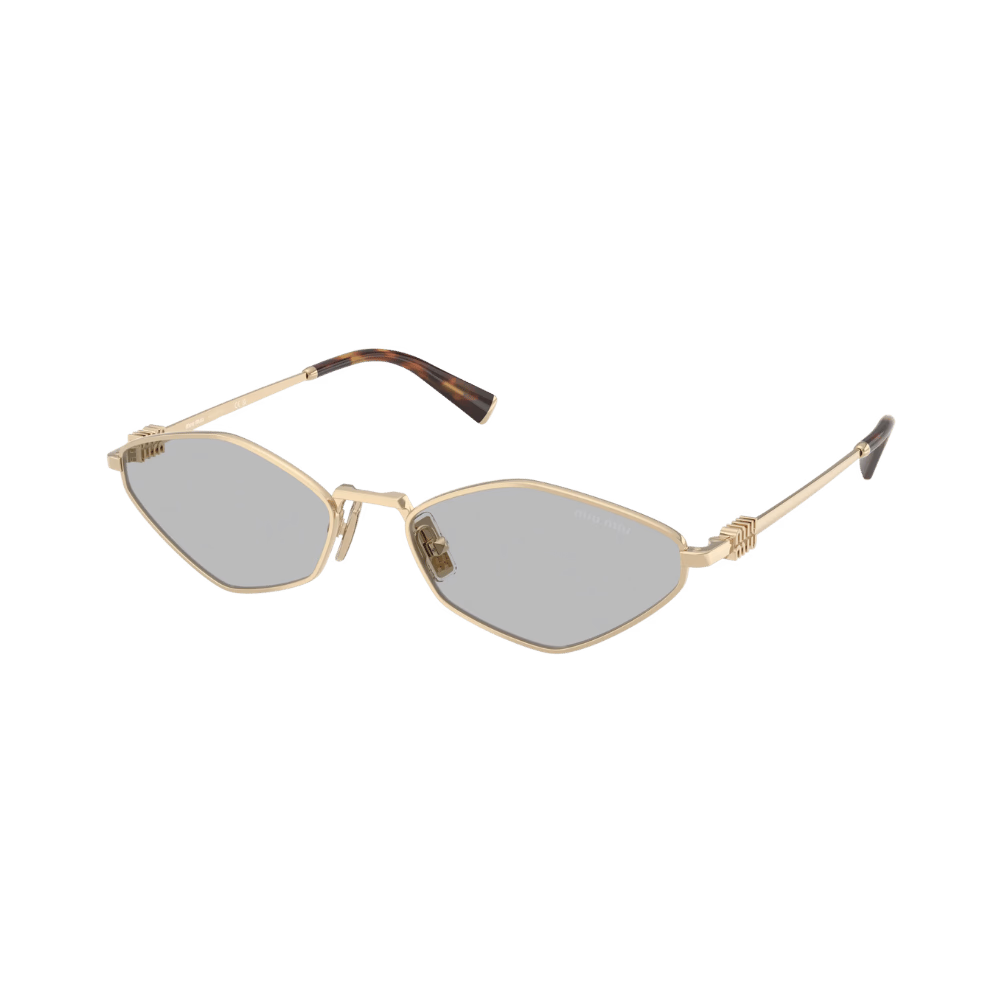 Miu Miu MU56ZS Pale Gold / Light Grey Sunglasses product photo 1