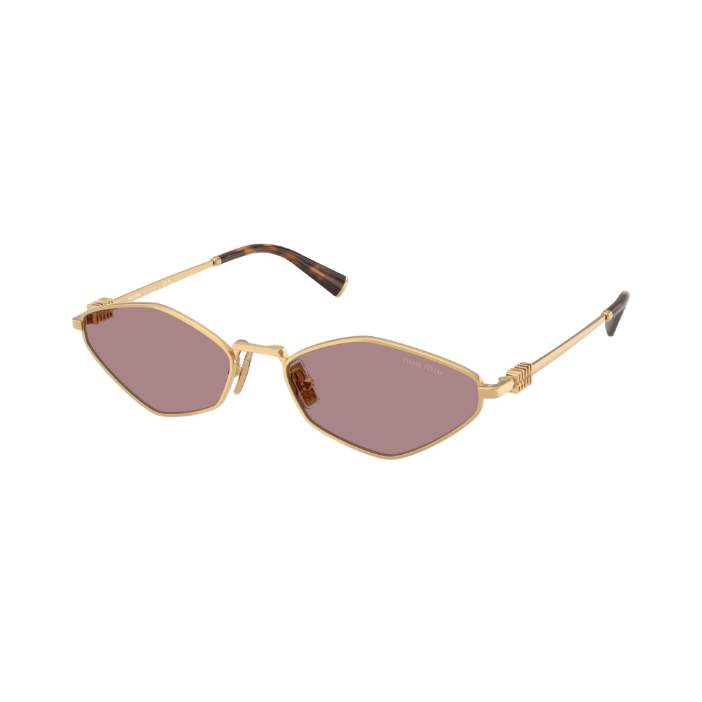 Miu Miu MU56ZS Gold / Light Purple Brown Sunglasses product photo 1