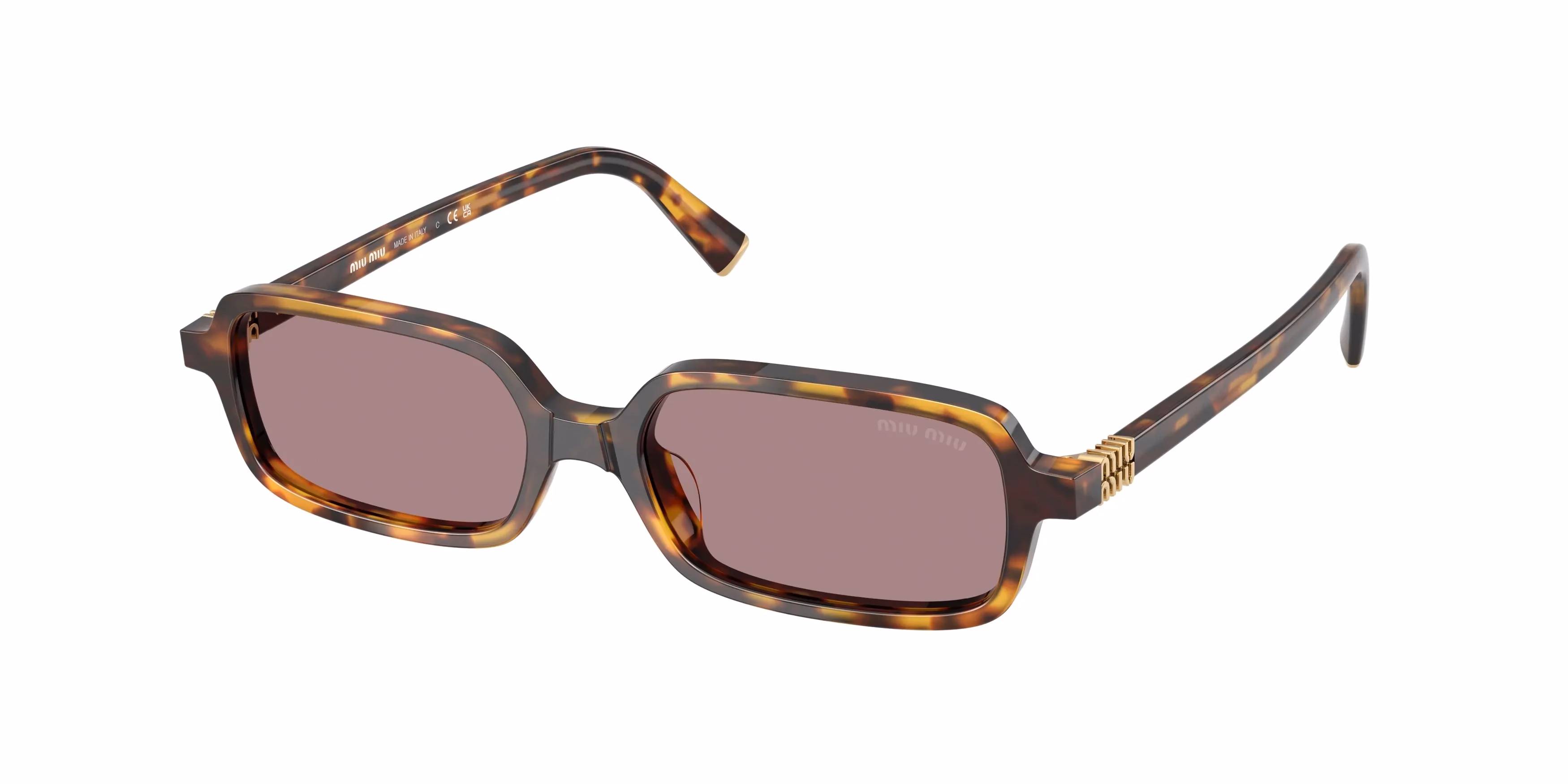 Miu Miu MU11ZSF Havana Honey / Light Purple Brown Sunglasses product photo 1