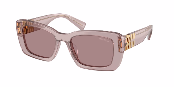 Miu Miu MU07YS Transparent Mauve / Light Purple Brown Sunglasses Miu Miu MU07YS Transparent Mauve / Light Purple Brown Sunglasses