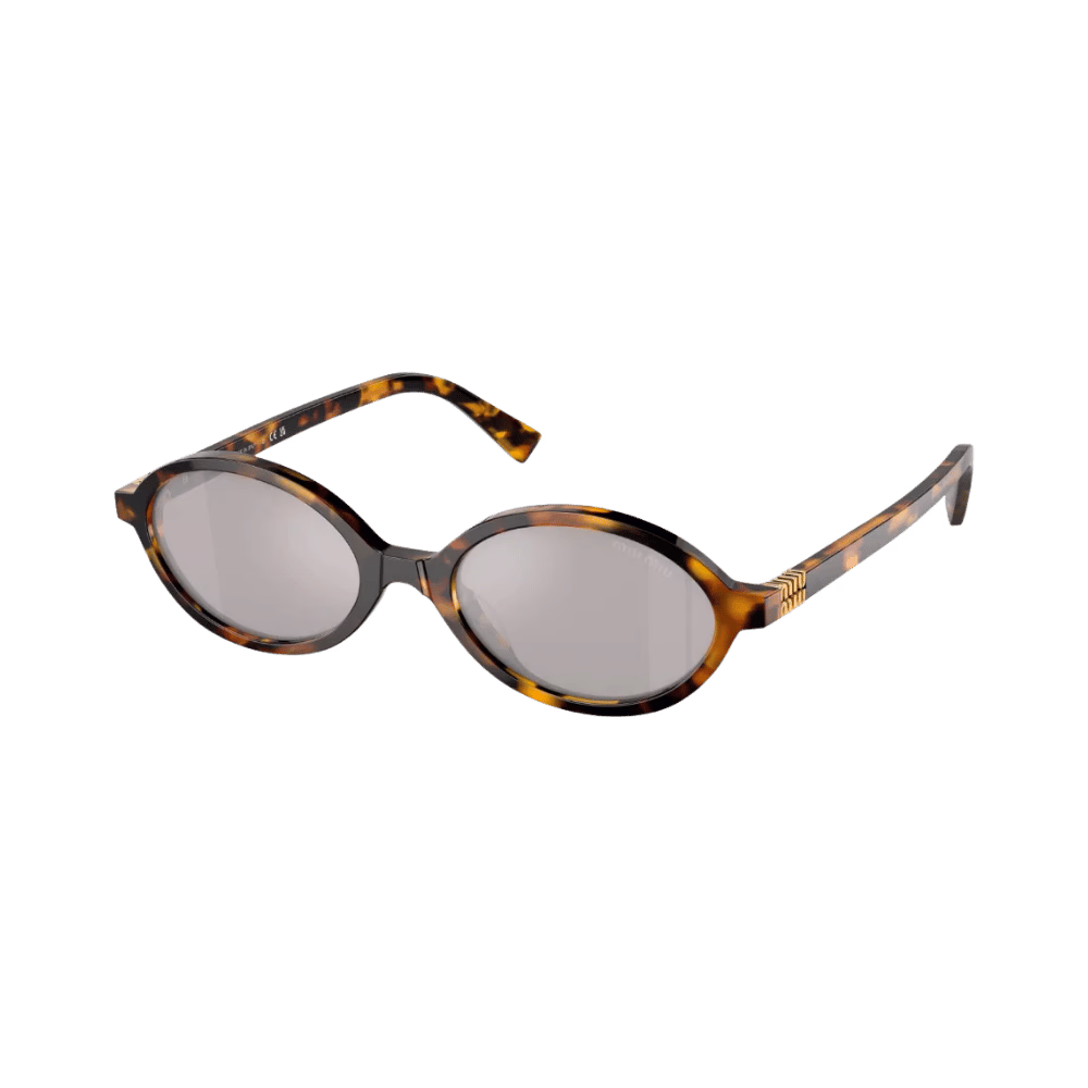 Miu Miu MU04ZSF Honey Havana / Light Grey Mirror Silver Glasses product photo 1