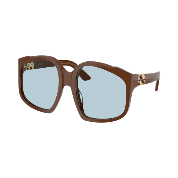 Miu Miu MUA07S Shiny Brown Chocolate / Light Blue Miu Miu MUA07S Shiny Brown Chocolate / Light Blue