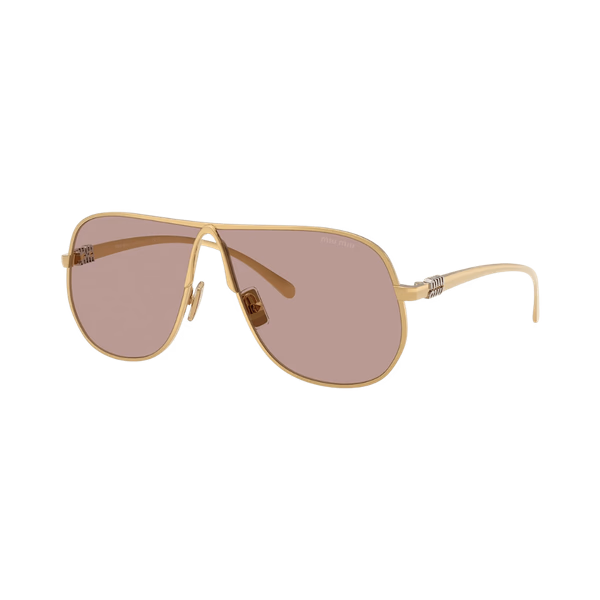 Miu Miu MUA56S Shiny Gold / Light Purple Brown Miu Miu MUA56S Shiny Gold / Light Purple Brown