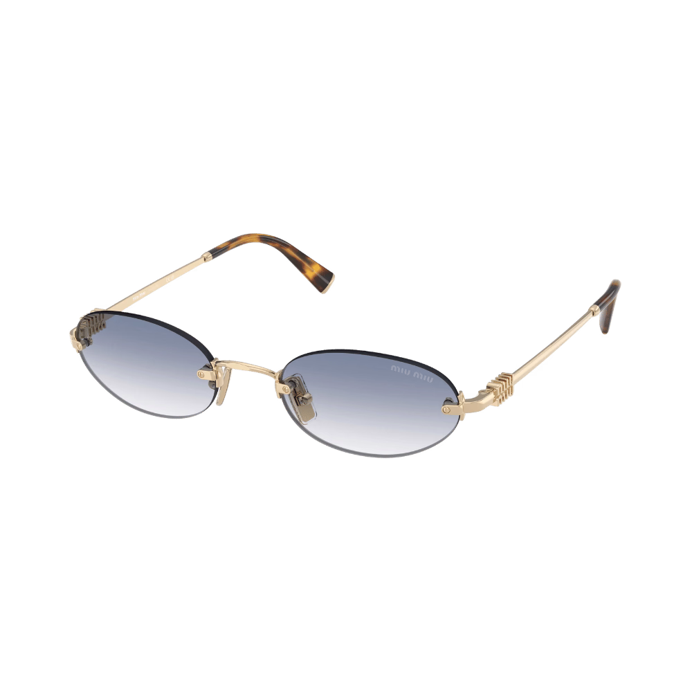Miu Miu MUA54S Pale Gold / Clear Gradient Light Blue product photo 1