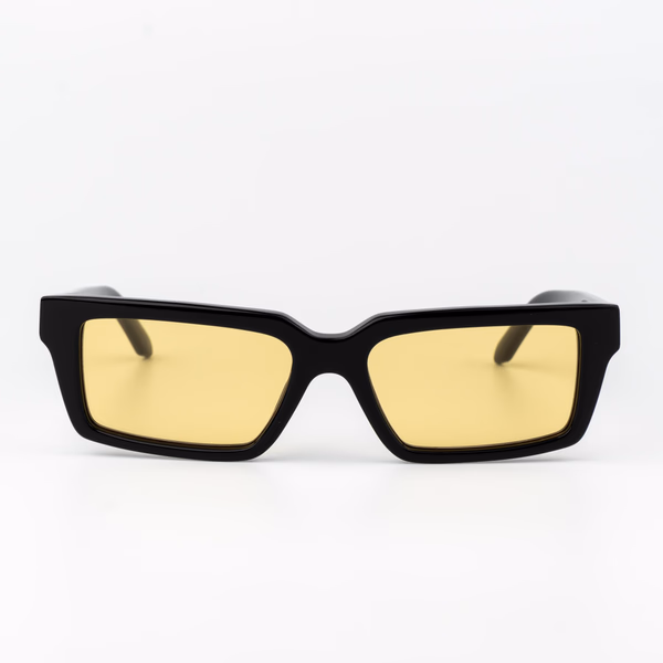 OERI13A WARREN Shiny Black / Yellow Sunglasses