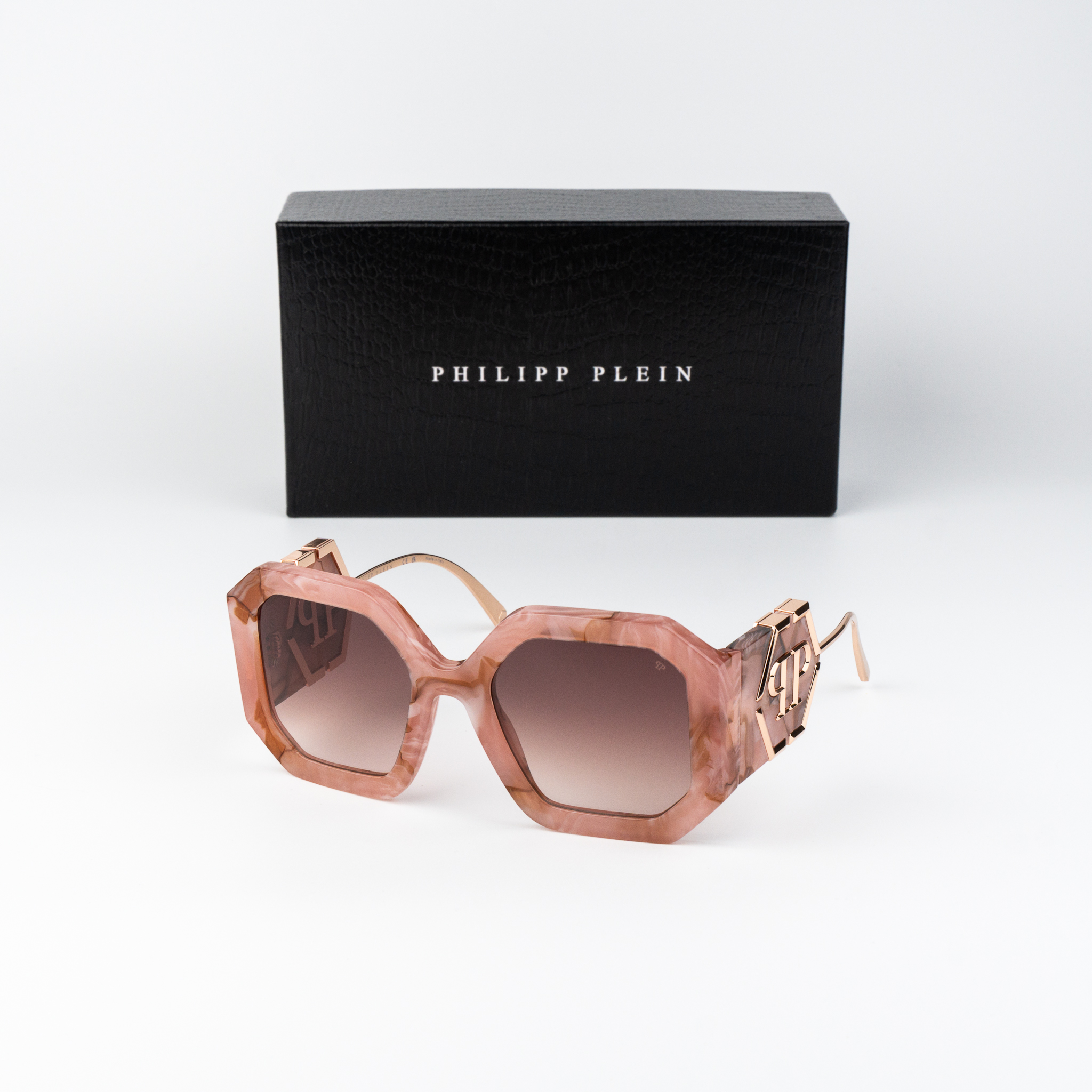 Philipp Plein SPP067 Shiny Pink Marble / Gold / Brown Gradient product photo 7