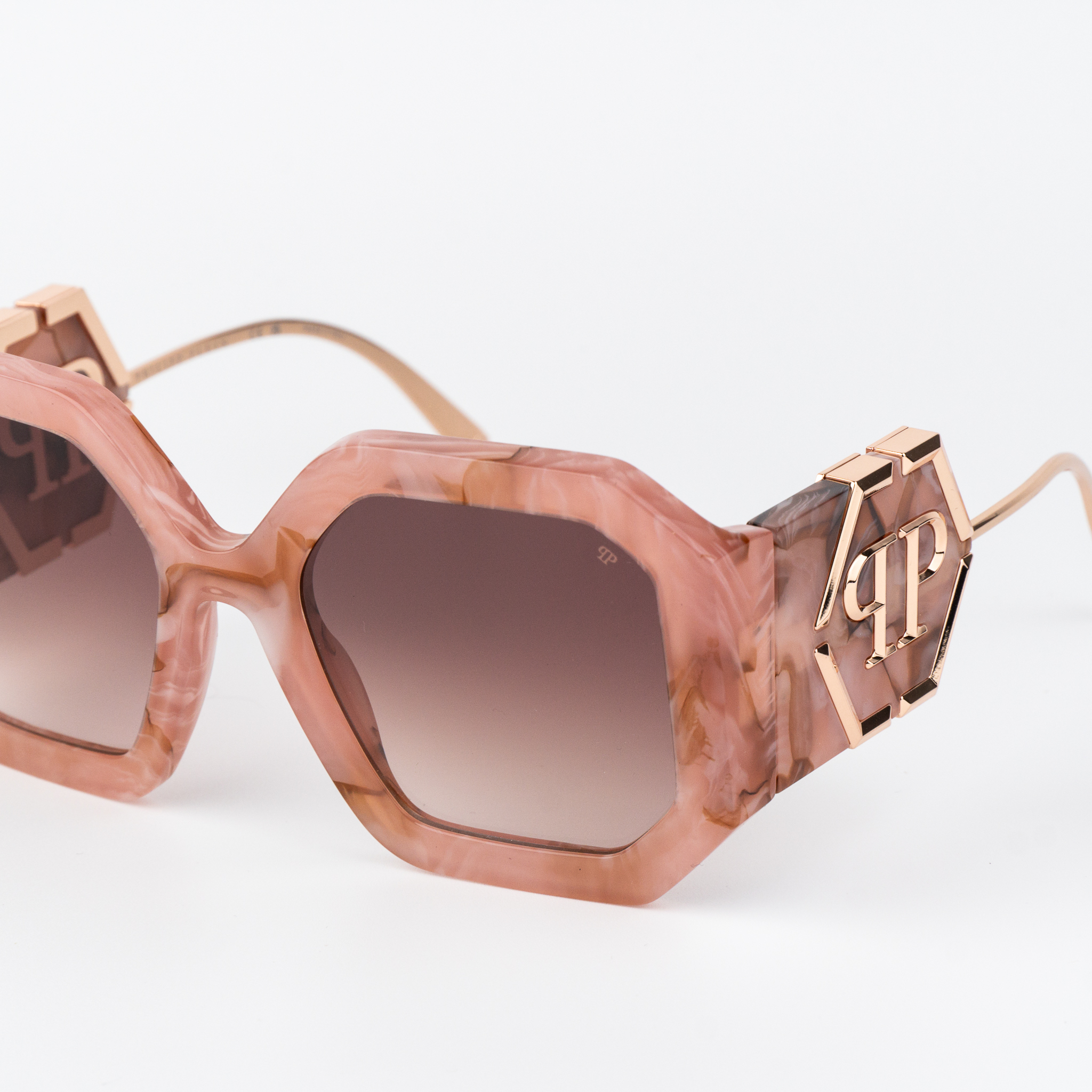 Philipp Plein SPP067 Shiny Pink Marble / Gold / Brown Gradient product photo 4