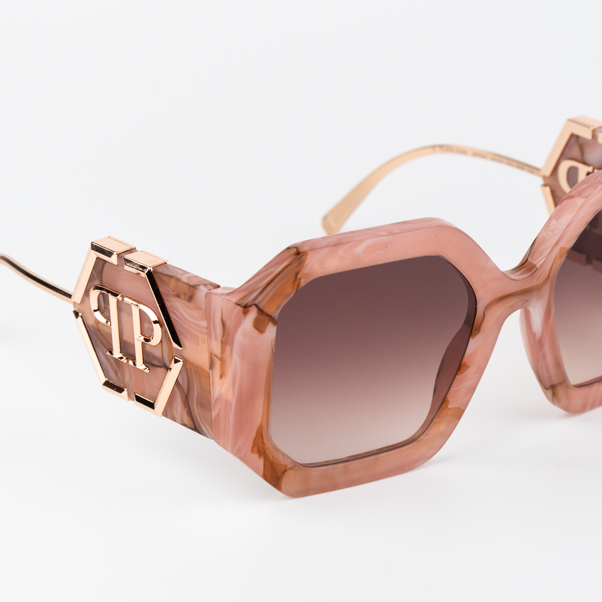 Philipp Plein SPP067 Shiny Pink Marble / Gold / Brown Gradient product photo 5