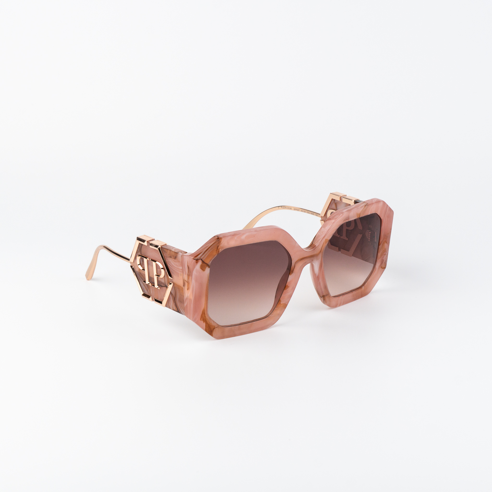 Philipp Plein SPP067 Shiny Pink Marble / Gold / Brown Gradient product photo 6