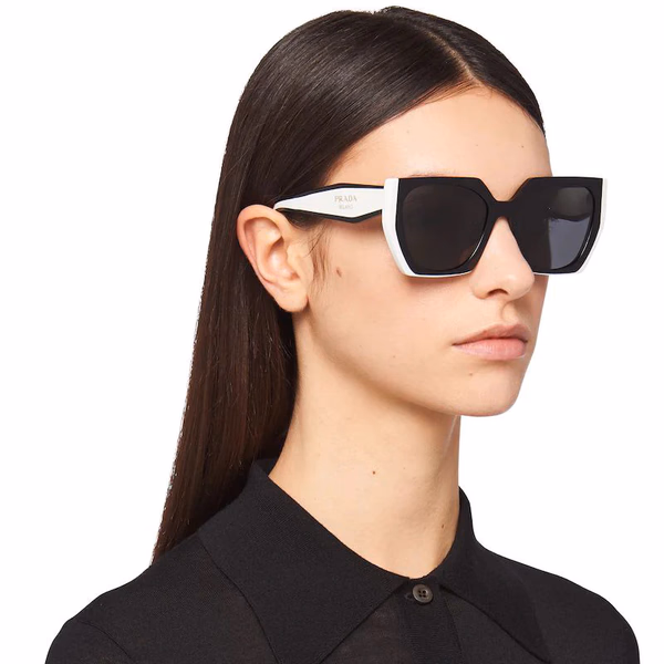PR15WS Black White / Dark Grey  Sunglasses