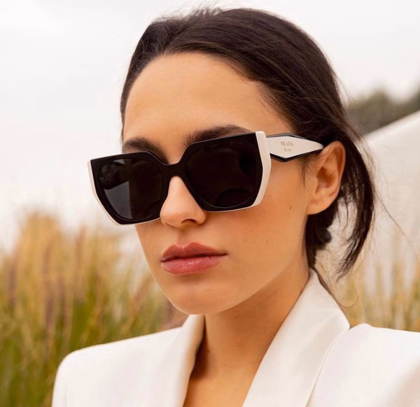 PR15WS Black White / Dark Grey  Sunglasses