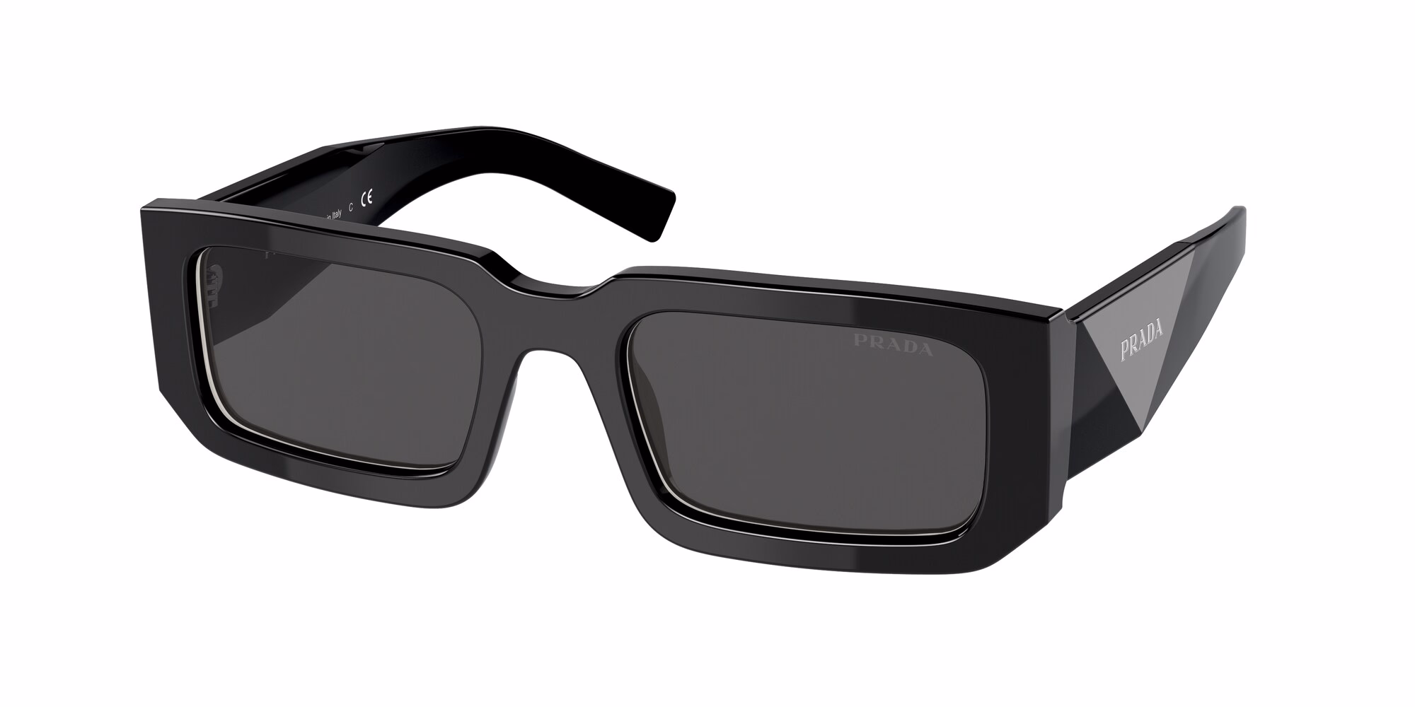 Prada PR06YS Black White / Dark Grey Sunglasses product photo 1