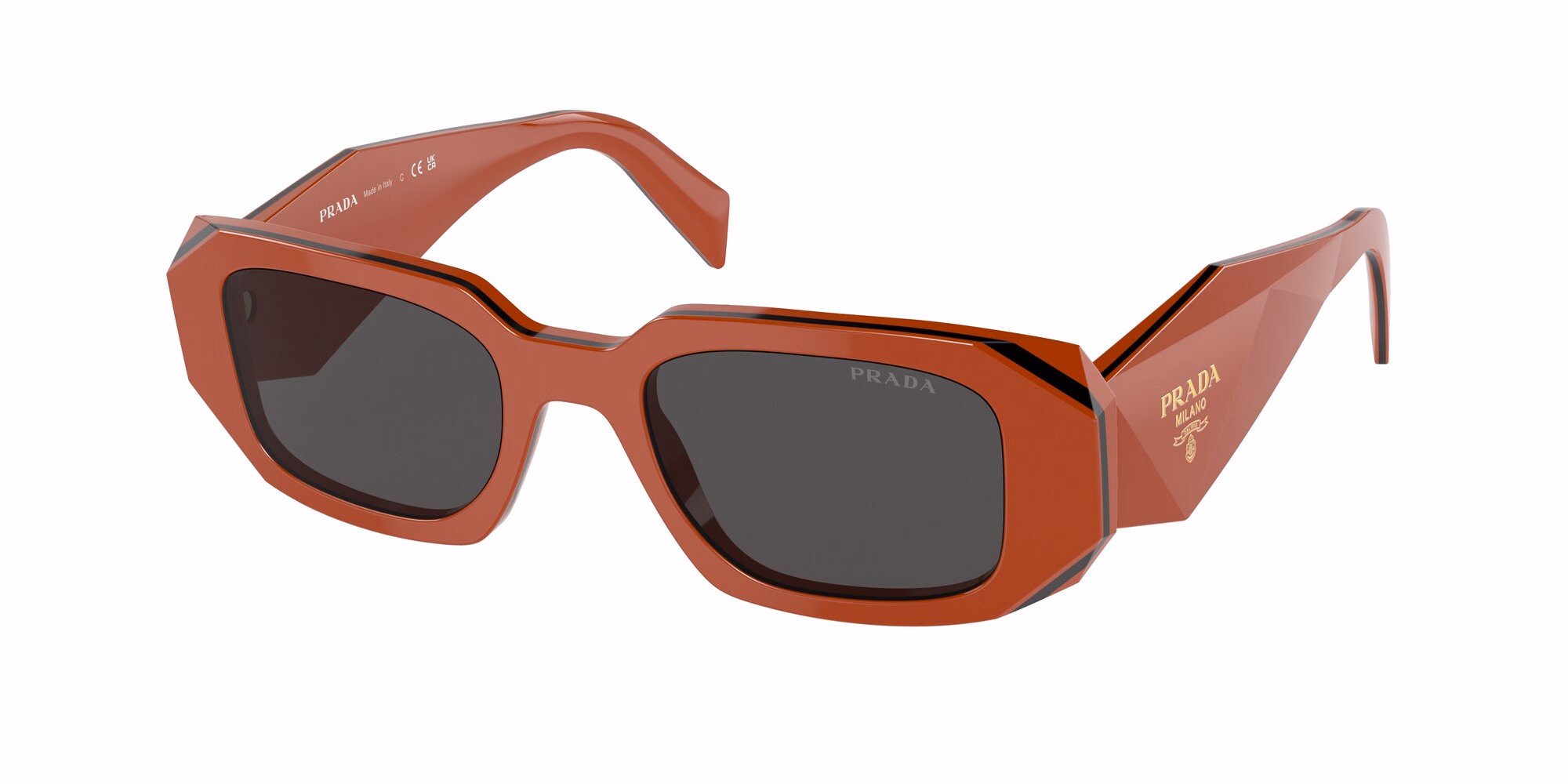 Prada PR17WS Symbole Orange Black / Dark Grey Sunglasses product photo 1