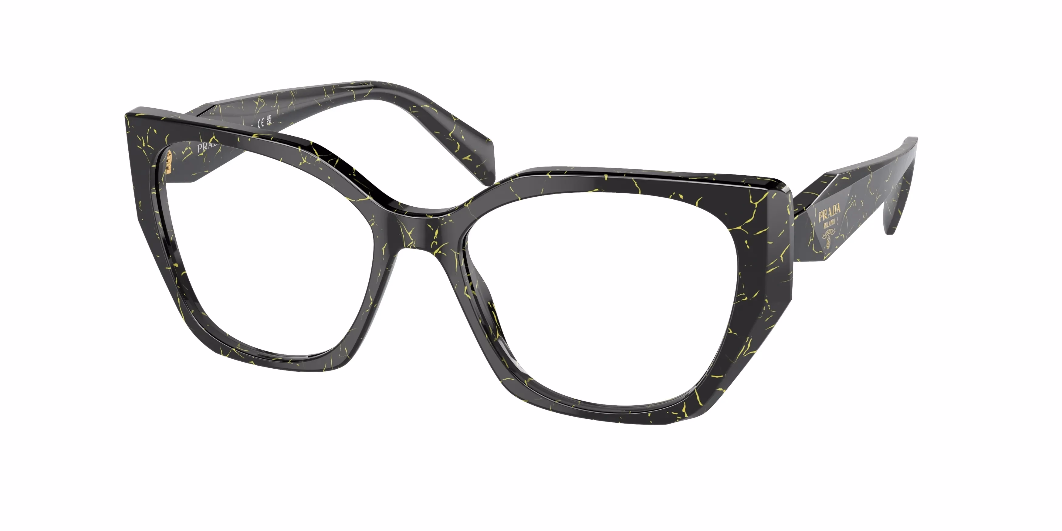 Prada PR18WV Black Yellow Marble / Demo Eyeglasses product photo 1
