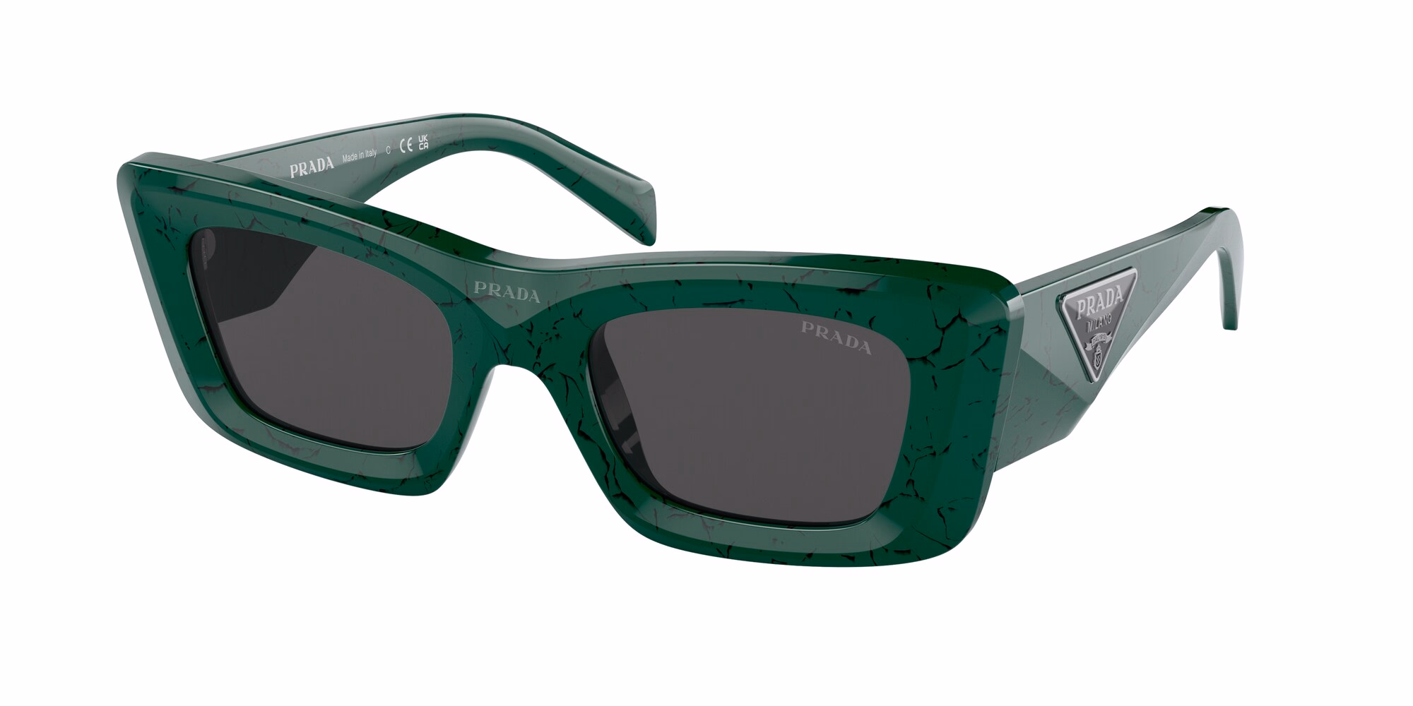 Prada PR13ZS Green Marble / Dark Grey Sunglasses product photo 1