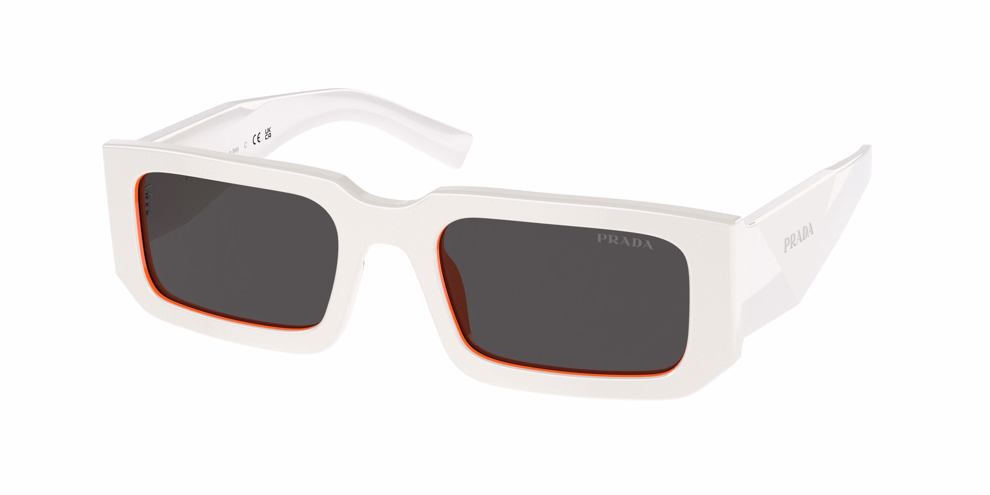 Prada PR06YS Talc Orange / Dark Grey Sunglasses product photo 1