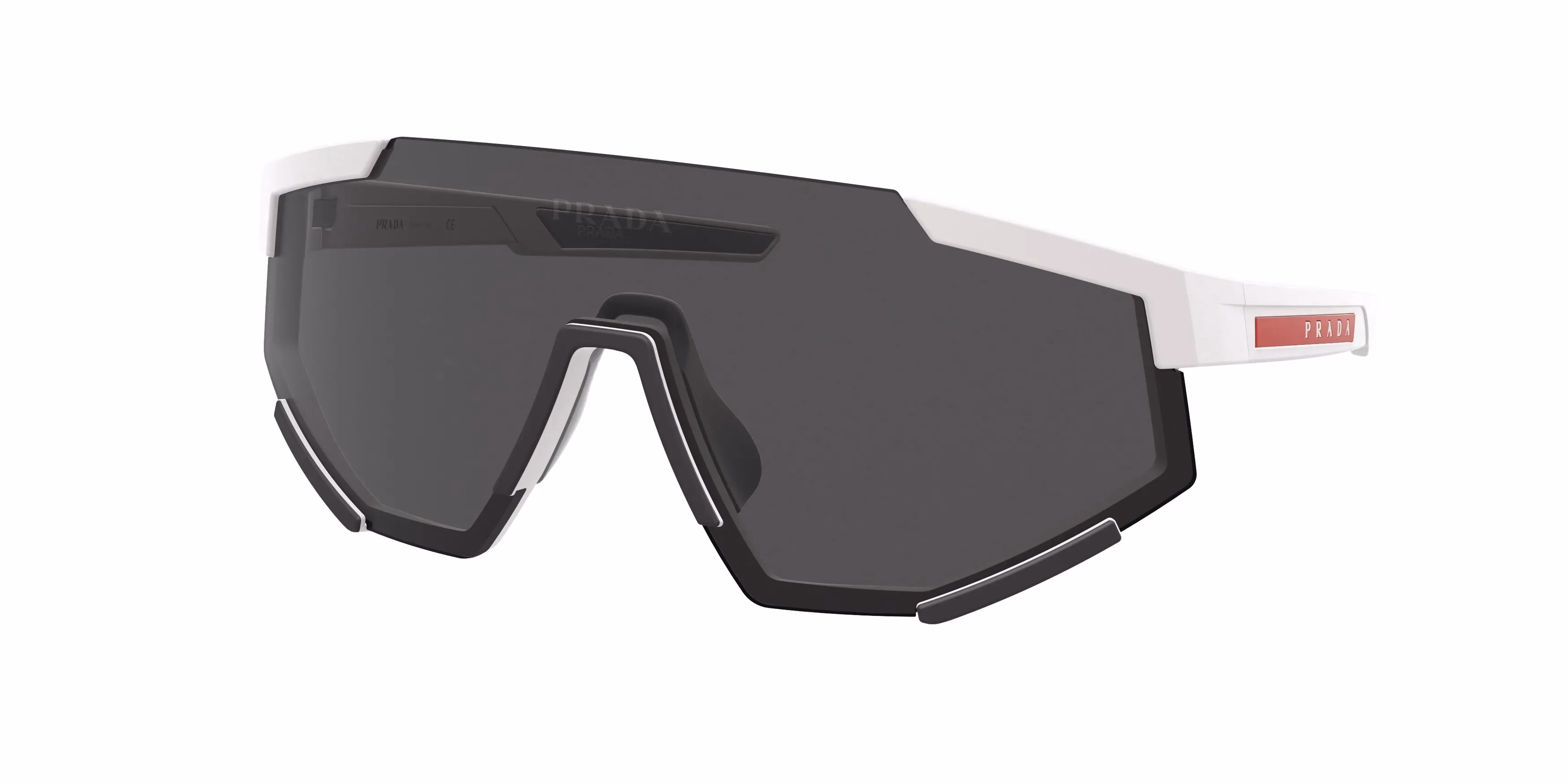 Prada PS04WSF White Rubber / Dark Grey Sunglasses product photo 1