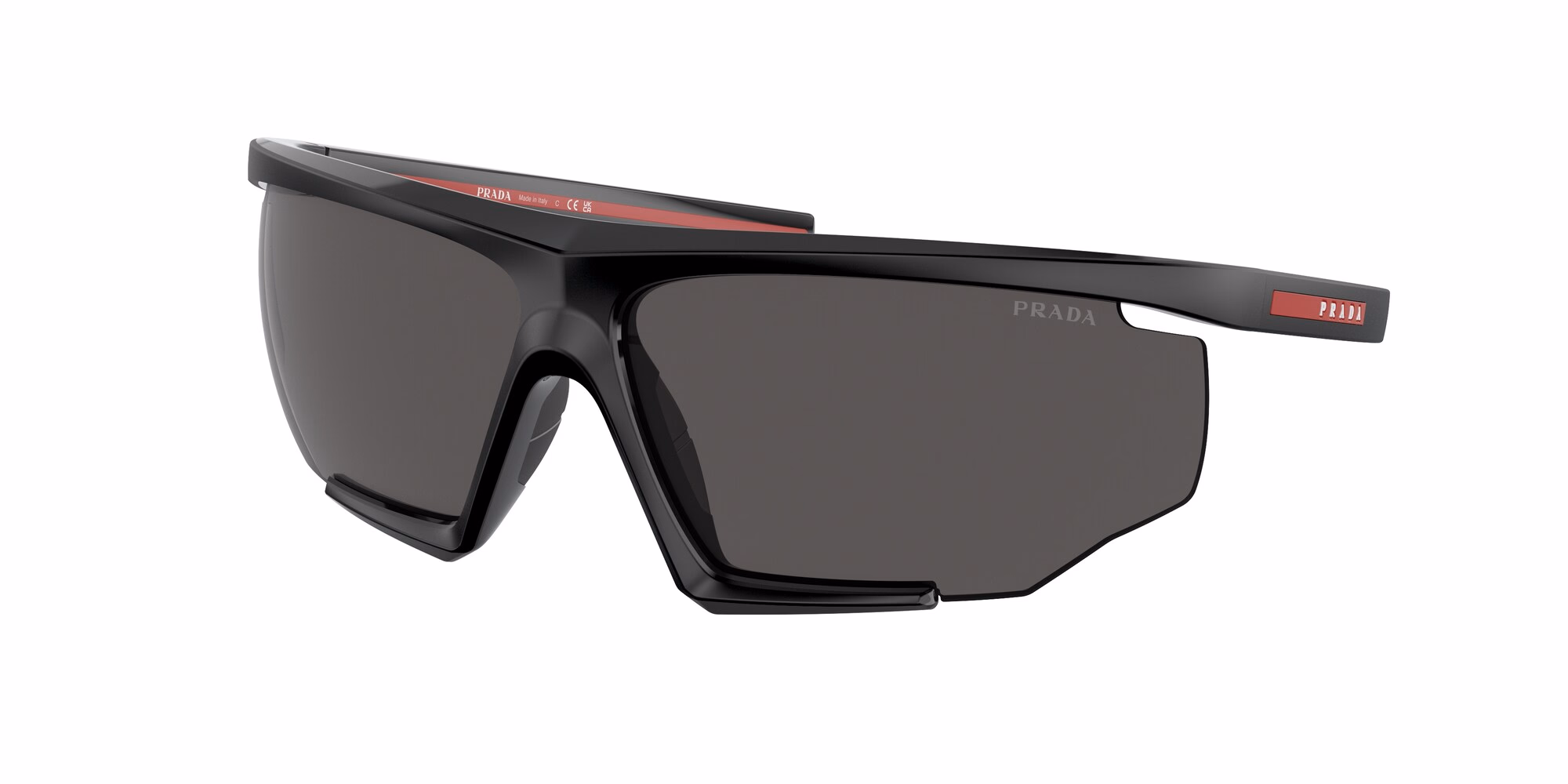 Prada PS07YS Black Rubber / Dark Grey Sunglasses product photo 1