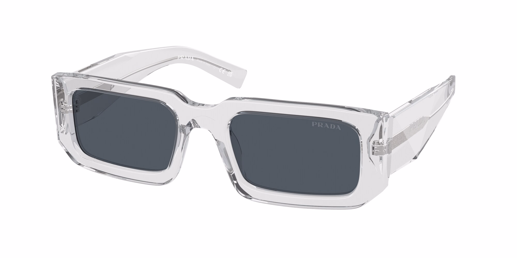 Prada PR06YS Transparent Grey / Dark Grey Sunglasses product photo 1