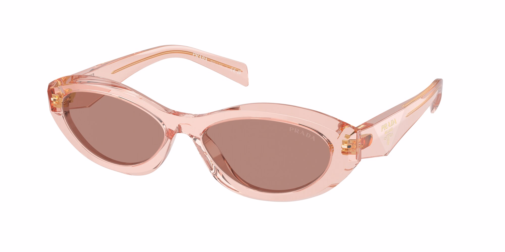 Prada PR26ZS Transparent Peach / Light Brown Sunglasses product photo 1