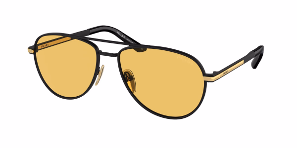 Prada PRA54S Matte Black / Yellow Sunglasses Prada PRA54S Matte Black / Yellow Sunglasses